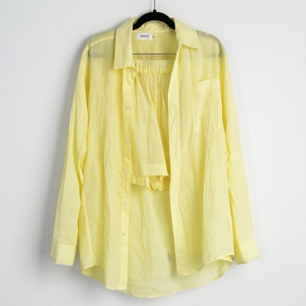 Montce Light Yellow High Waist Women Shorts